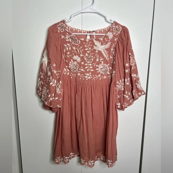 Free People - Bridget Babydoll Embroidered Mini Dress - Picture 3 of 8